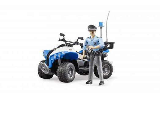 BRUDER - QUATRE ROUES DE POLICE AVEC OFFICIER #63011