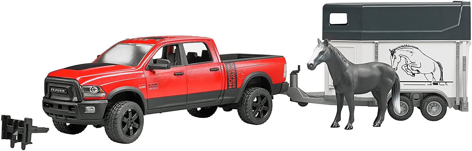 BRUDER - RAM 2500 WITH TRAILER AND HORSE #02501