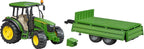 BRUDER - TRACTEUR AVEC REMORQUE 5115M - JOHN DEERE #09816