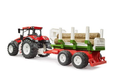 BRUDER - ROADMAX TRACTOR WITH FORESTRY TRAILER #03453