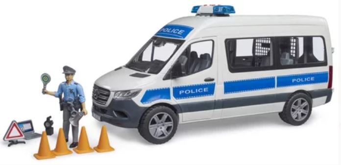 BRUDER - VEHICULE DE POLICE MERCEDES BENZ SPRINTER AVEC POLICIER #02683
