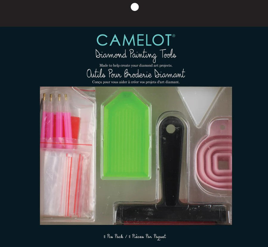 DIAMOND DOTZ CAMELOT - ENSEMBLE DE 11 OUTILS DE PEINTURE POUR PEINTURE DIAMANT