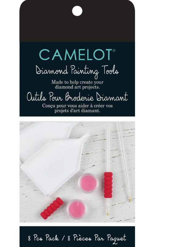 DIAMOND DOTZ CAMELOT - ENSEMBLE DE 8 OUTILS DE PEINTURE POUR PEINTURE DIAMANT