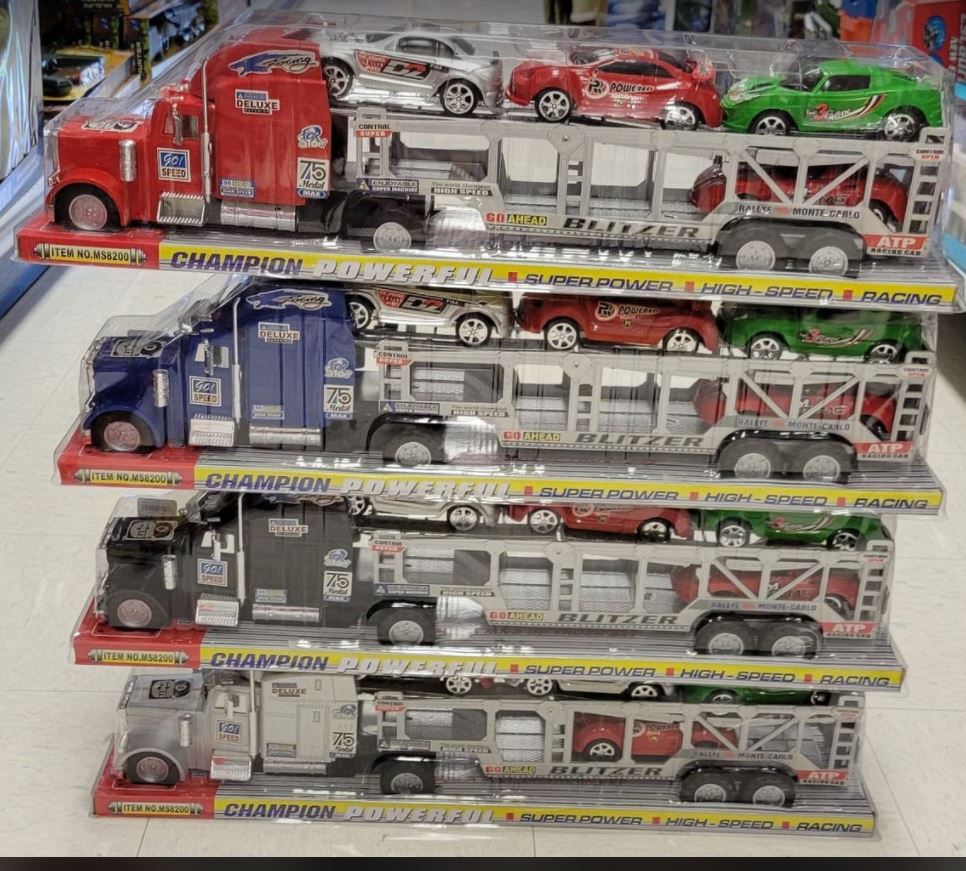 CAMION REMORQUE À FRICTION - TRANSPORT DE VOITURES ASST