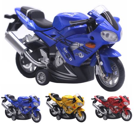 MOTO DE COURSE RACER EN (20 CM) SONS ET LUMIÈRES (MÉTAL ET PLASTIQUE)