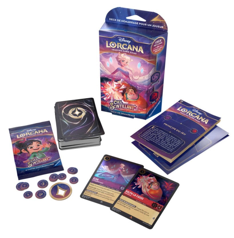 CARTES DISNEY LORCANA - CIEL SCINTILLANT - DECK DE DÉMARRAGE ASST - Version française