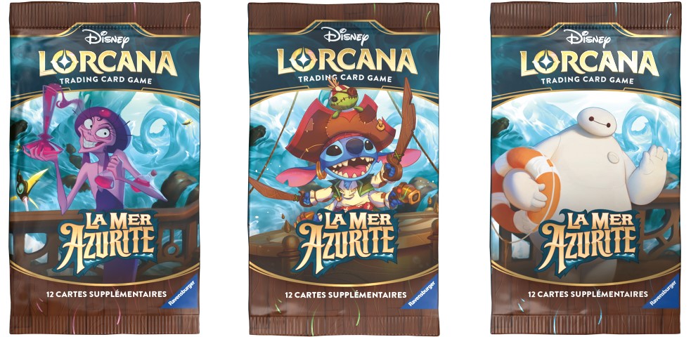 CARTES DISNEY LORCANA - LA MER AZURITE - BOOSTER ASST - Version française
