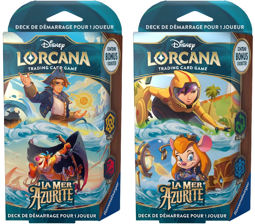 CARTES DISNEY LORCANA - LA MER D'AZURITE - DECK DE DÉMARRAGE ASST - Version française