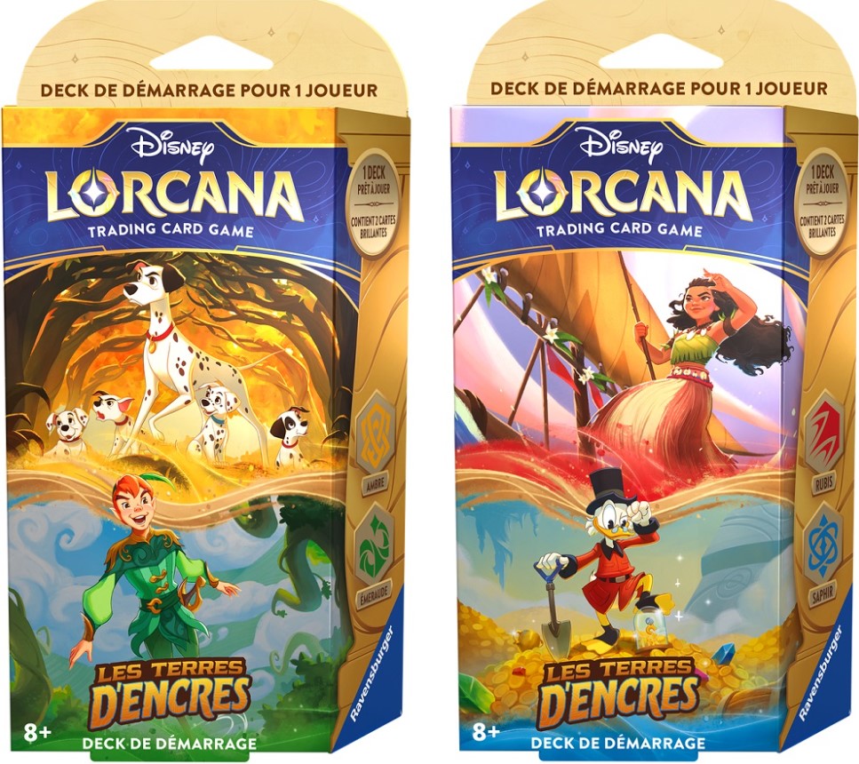 CARTES DISNEY LORCANA - LES TERRES D'ENCRES - DECK DE DÉMARRAGE ASST - Version française