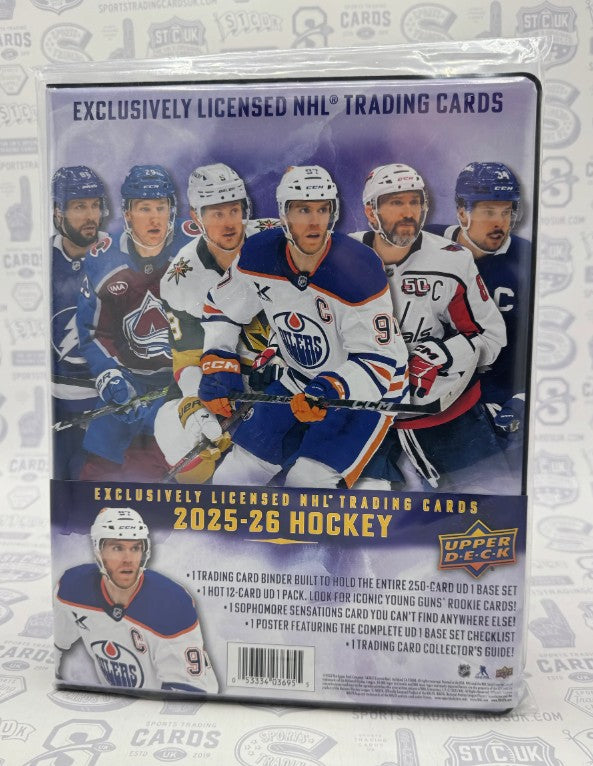CARTES DE HOCKEY - UD SERIES 1 HOCKEY 25/26 STARTER KIT (ALBUM + CARTES + POSTER)