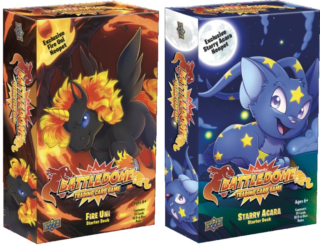 NEOPETS CARDS - NEOPETS BATTLEDOME TCG FIRE & STARRY STARTER ASST