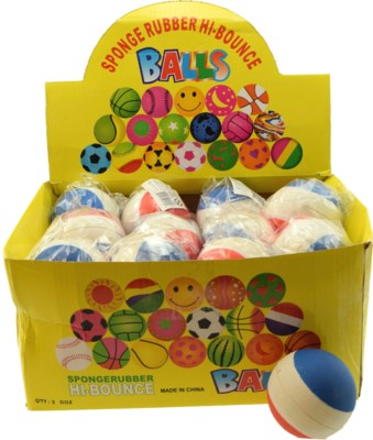 BLUE WHITE RED BOUNCING BALL
