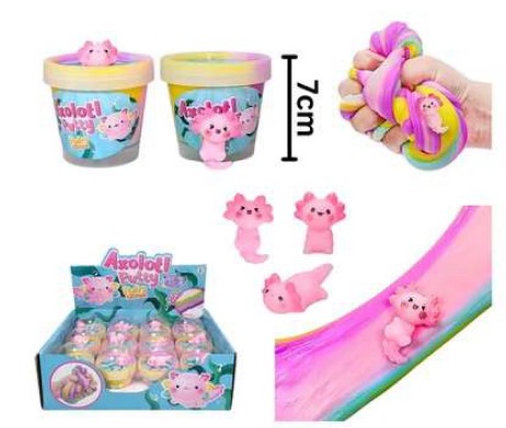 GLUE (SLIME) - AXOLOTL FLUFFY ULTRA DOUX AVEC FIGURINE 140G