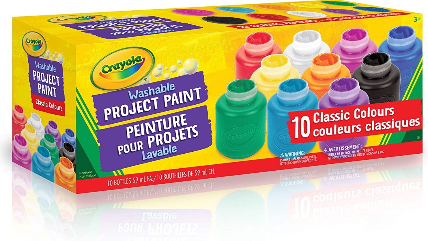 CRAYOLA - 10 BOUTEILLES PEINTURE LAVABLE