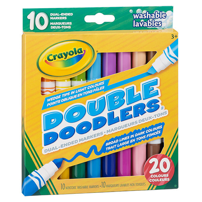 CRAYOLA - 10 MARQUEURS DEUX TONS DOUBLE DOODLERS