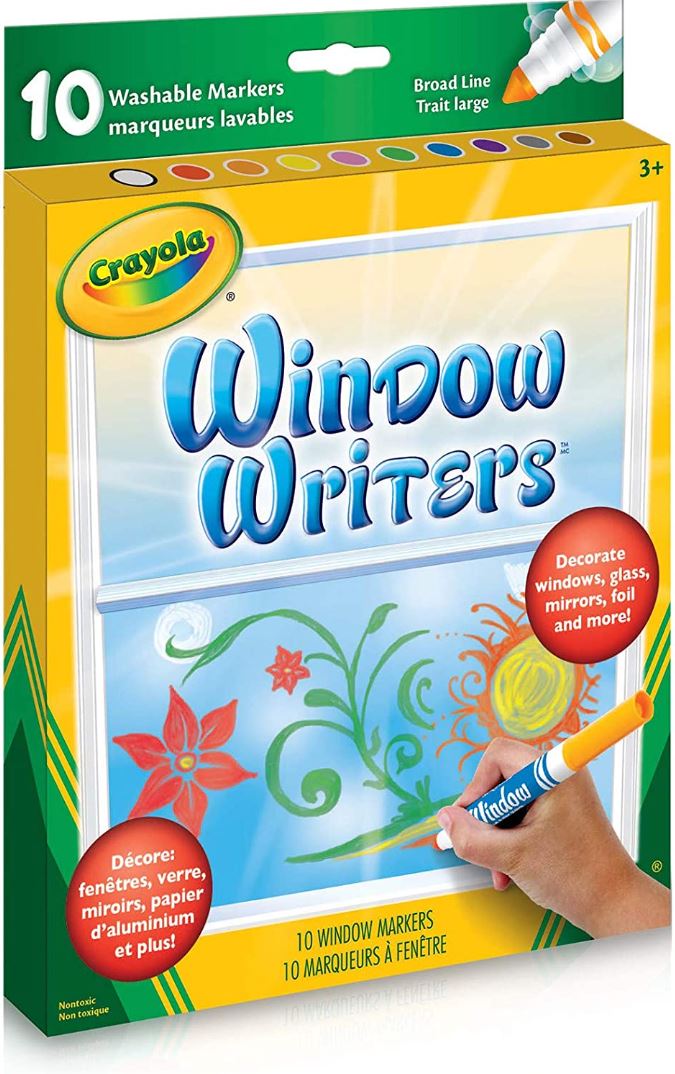 CRAYOLA - 10 MARQUEURS LAVABLES POUR FENÊTRE