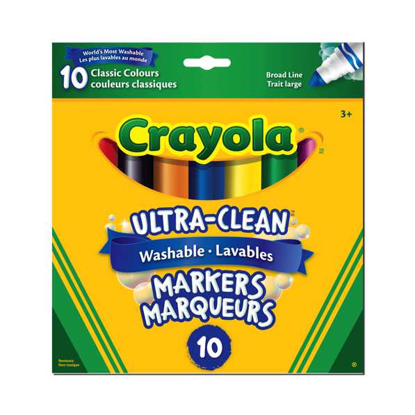 CRAYOLA - 10 MARQUEURS ULTRA-LAVABLES
