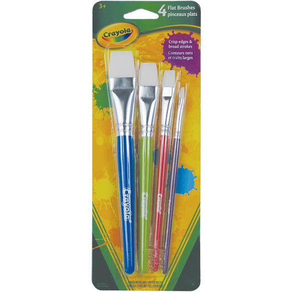 CRAYOLA - 4 LARGE FLAT BRUSHES