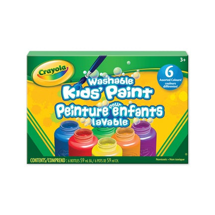 CRAYOLA - 6 BOUTEILLES PEINTURE LAVABLE