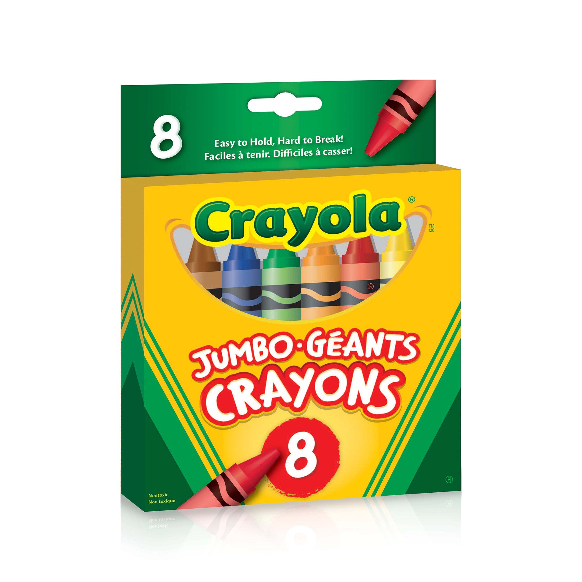 CRAYOLA - CRAYONS DE CIRE GÉANTS PQT DE 8