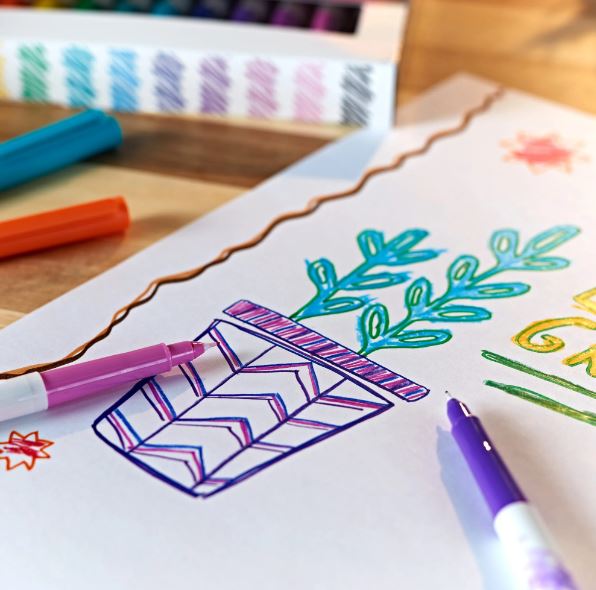 CRAYOLA - MARQUEURS DE GRIBOUILLAGE À POINTE ULTRA FINE PQT DE 12