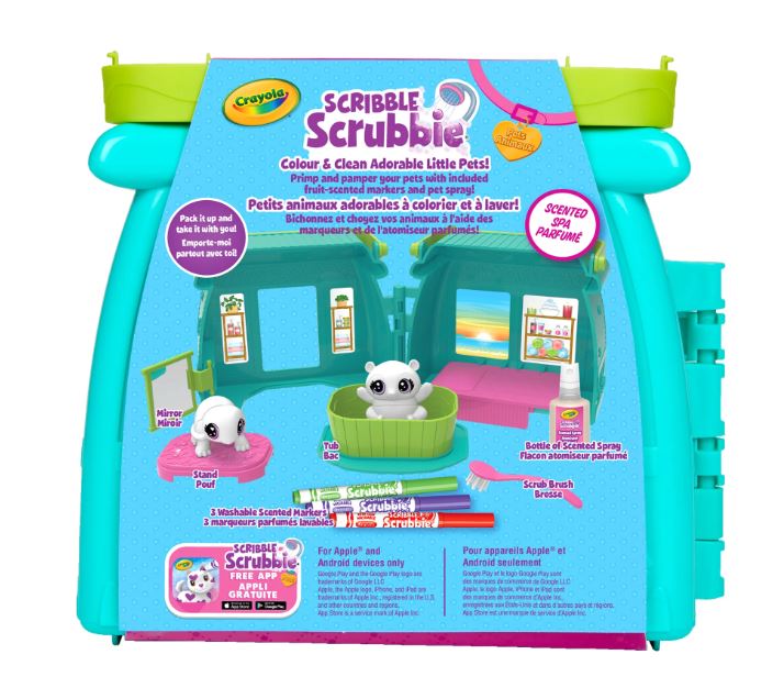 CRAYOLA - SCRIBBLE SCRUBBIE - SPA PARFUMÉ POUR ANIMAUX DE COMPAGNIE