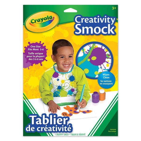 CRAYOLA - GREEN APRON WITH SLEEVES (COVERALL)