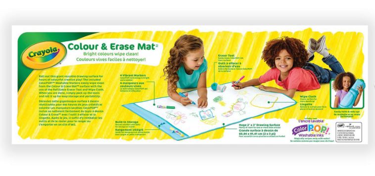 CRAYOLA - TAPIS À DESSIN "COLOUR & ERASE MAT"