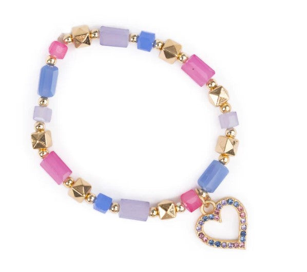 BRACELET AVEC PENDENTIF DE COEUR BRILLANT