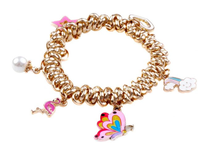 BRACELET À BRELOQUES ET CHAÎNE