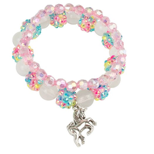 BRACELET ÉTINCELANT AVEC BRELOQUE DE PONEY