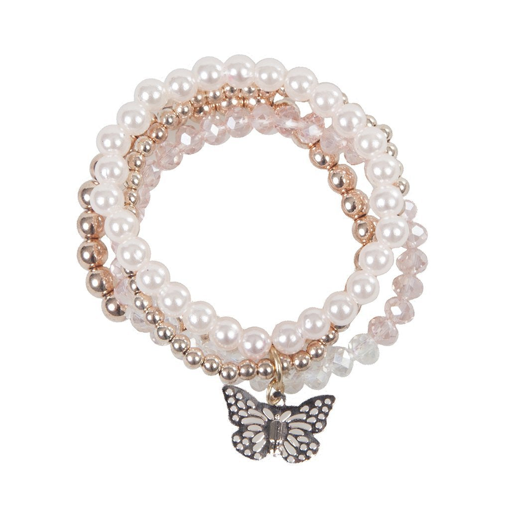 GOLD BUTTERFLY BRACELET SET