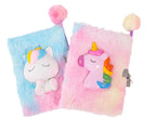 JOURNAL INTIME SQUISHY - AMIS À FOURRURE LICORNES AVEC CADENAS ASST