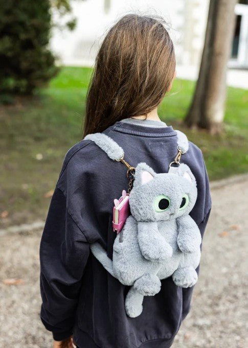 CUTE PLUSH KITTEN BACKPACK