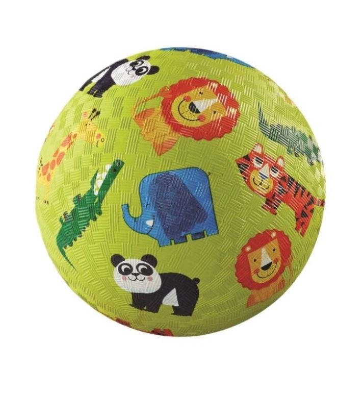 BALLON DE JEU VERT 5" - ANIMAUX DE LA JUNGLE