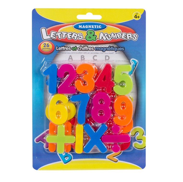 CHIFFRES MAGNÉTIQUES EN PLASTIQUE 26 PIÈCES