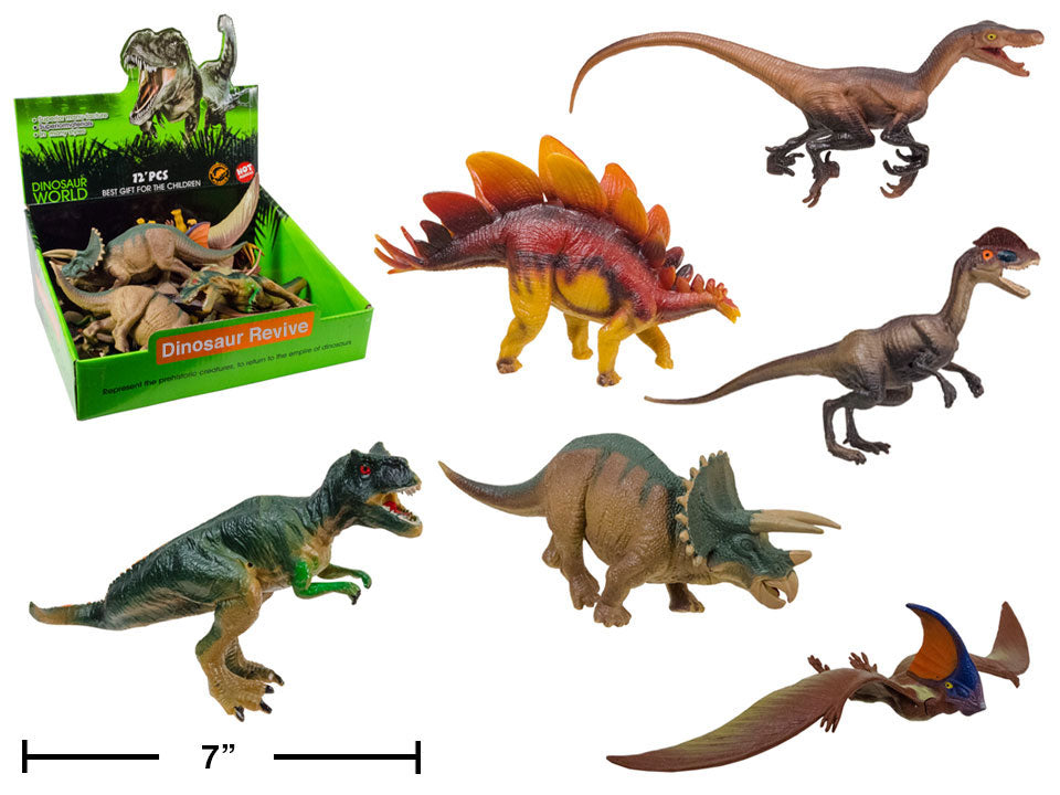 FIGURINE 7" DINOSAURE ASST