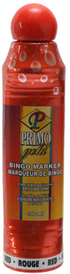 MARQUEUR DE BINGO ENCRE BRILLANTE ET PARUMÉE - ROUGE