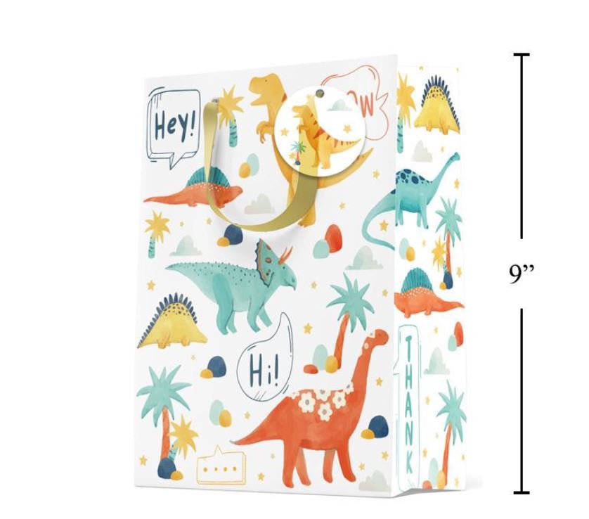 SAC CADEAU PETIT - DINOSAURES MIGNONS MAT