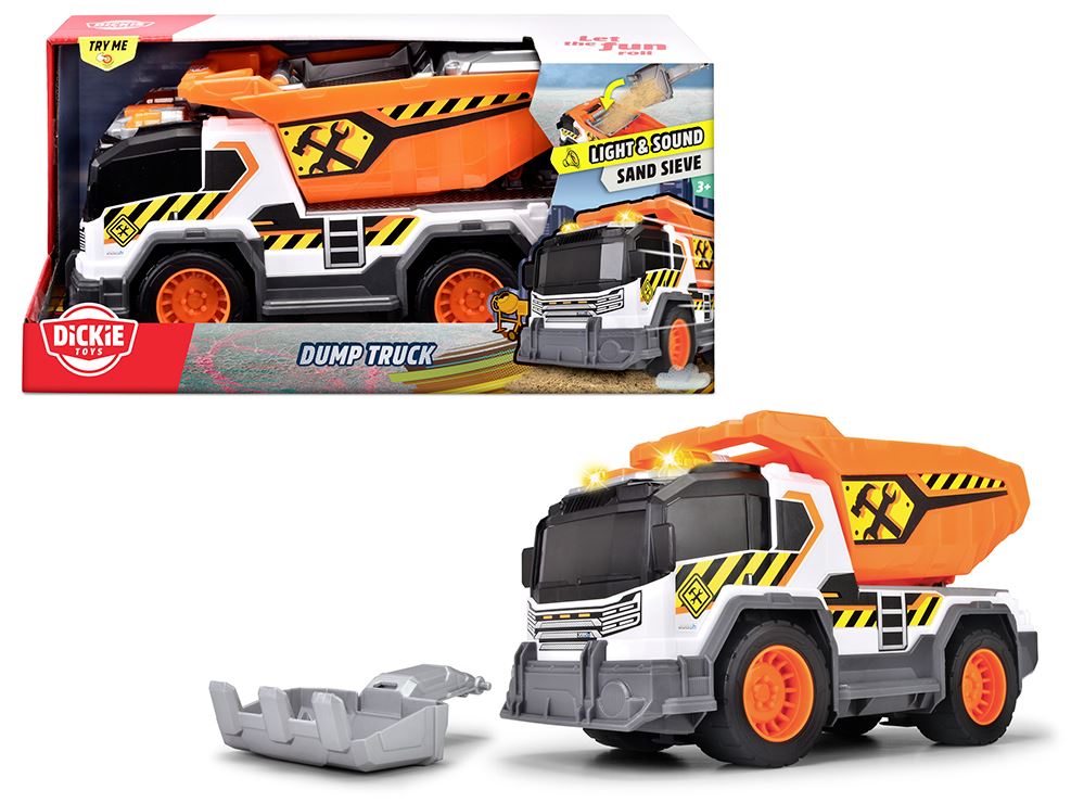 DICKIE CITY HEROES - DUST CART WITH LIGHT AND SOUND (30 CM)