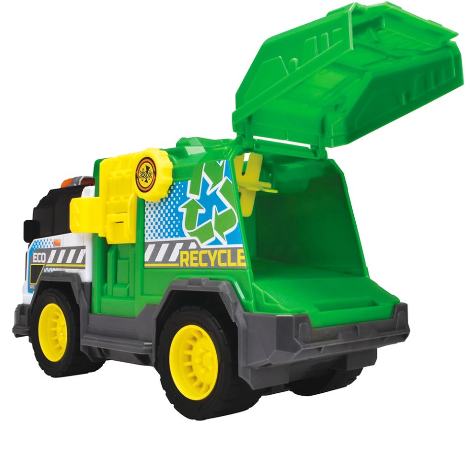 DICKIE CITY HEROES - CAMION DE RECYCLAGE SONS ET LUMIÈRES (30 CM)