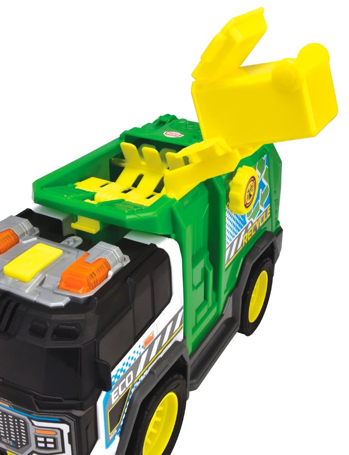DICKIE CITY HEROES - CAMION DE RECYCLAGE SONS ET LUMIÈRES (30 CM)