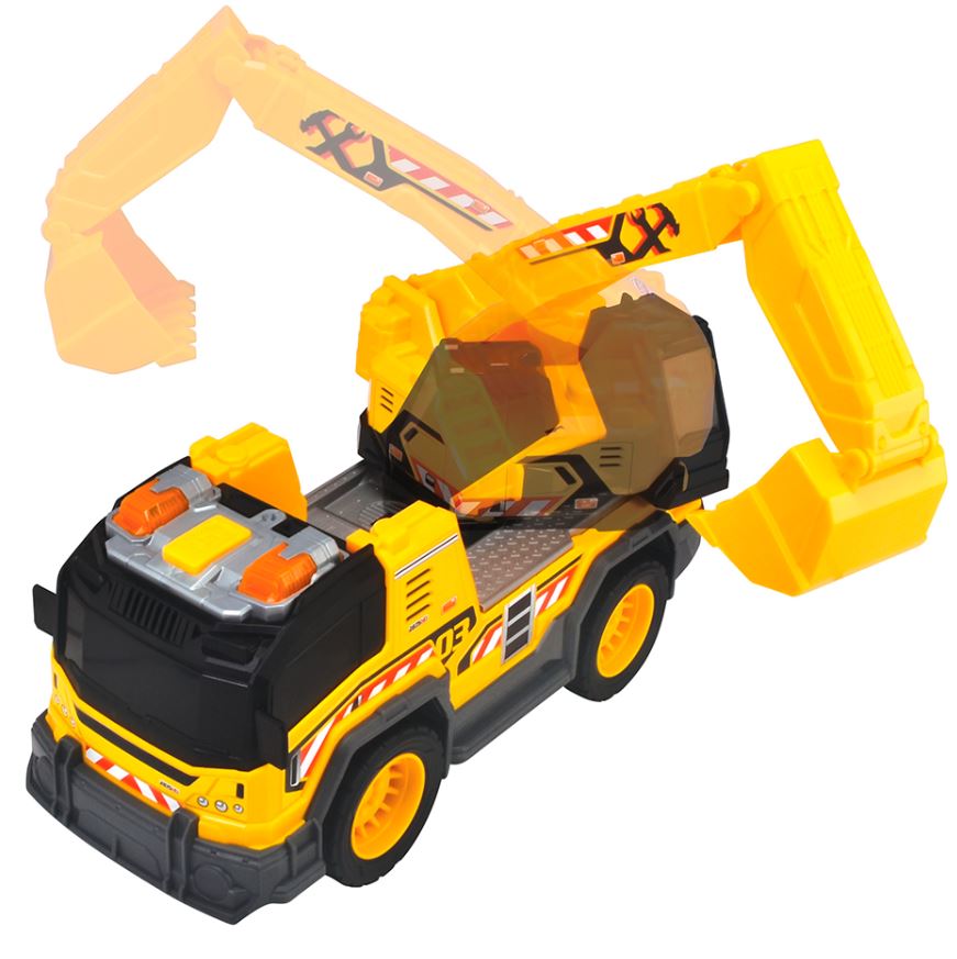 DICKIE CITY HEROES - CAMION EXCAVATEUR SONS ET LUMIÈRES (30 CM)