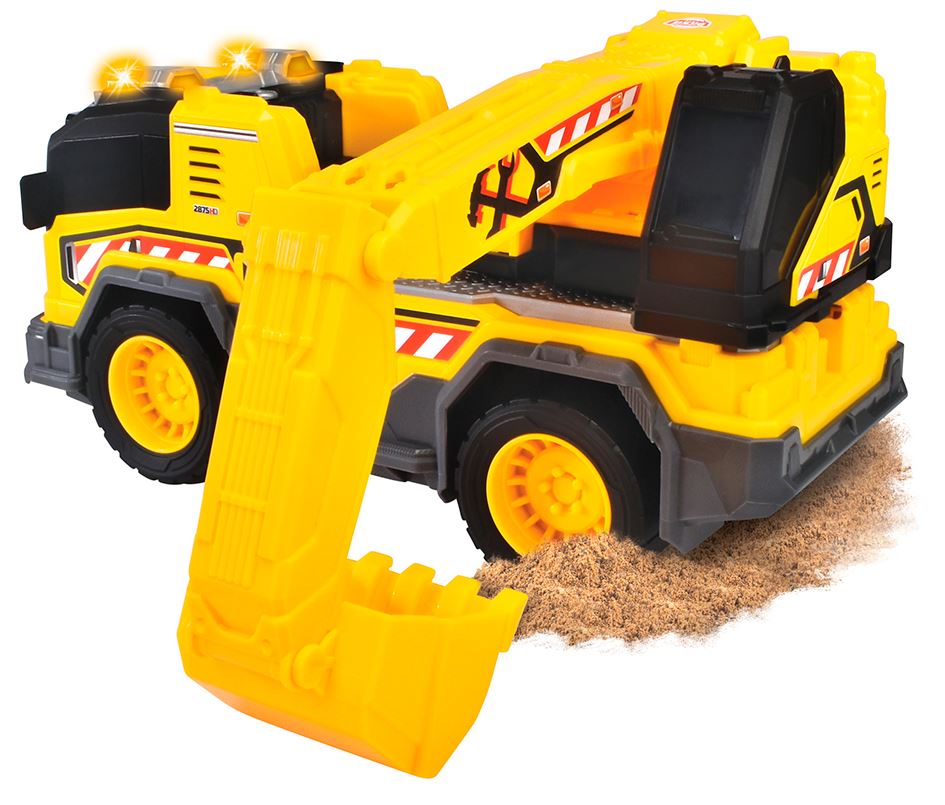 DICKIE CITY HEROES - CAMION EXCAVATEUR SONS ET LUMIÈRES (30 CM)