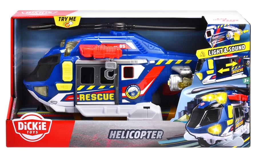 DICKIE CITY HEROES - HÉLICOPTÈRE SON ET LUMIÈRE (39 CM)