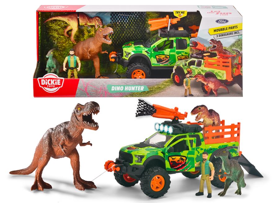 DICKIE - DINO HUNTER SONS ET LUMIÈRES 28 CM 1:24