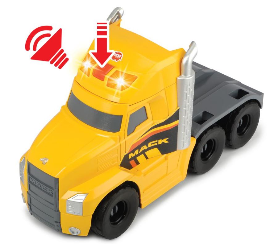 DICKIE - MACK-VOLVO TRUCK HEAVY LOADER SOUND AND LIGHTS 70 CM