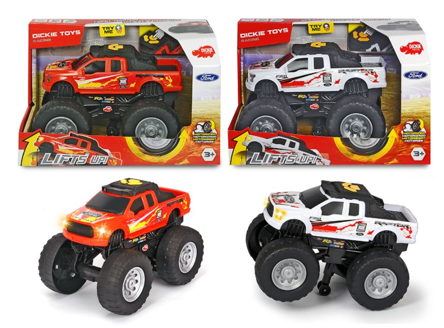 DICKIE - RACING FORD RAPTOR - WHEELIE SONS ET LUMIÈRES 25.5 CM ASSORTIS