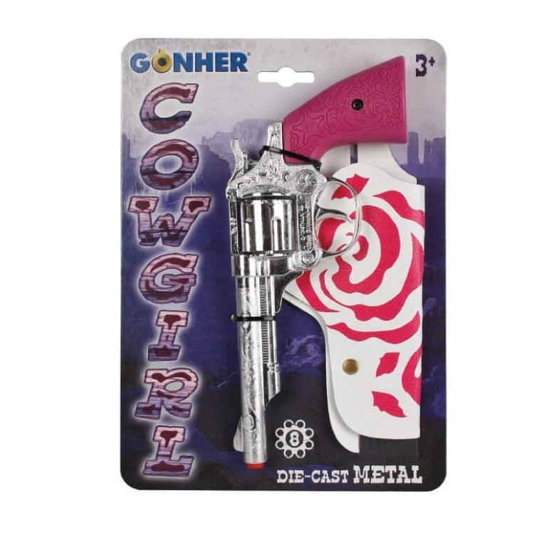 GONHER - REVOLVER DE COWGIRL 8 COUPS AVEC ÉTUI - MÉTAL