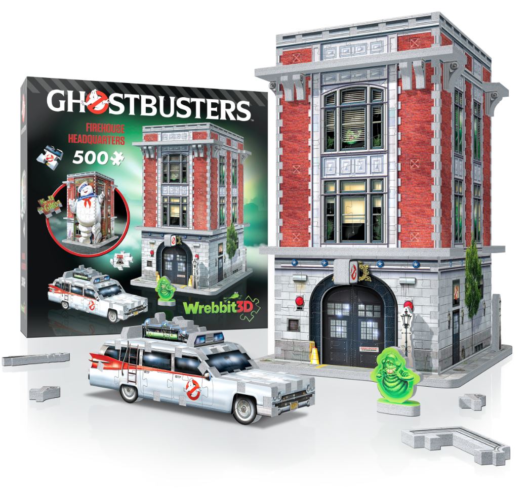 WREBBIT 3D JIGSAW PUZZLE 500 PIECES - GHOSTBUSTERS FIREHOUSE HEADQUARTERS